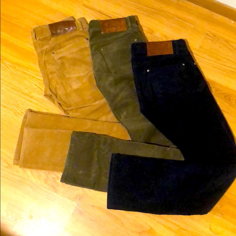 3 Burberry boot cut cords